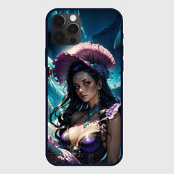 Чехол iPhone 12 Pro Max Девушка фэнтази с фиолетовыми волосами