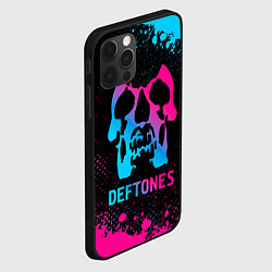 Чехол для iPhone 12 Pro Max Deftones - neon gradient, цвет: 3D-черный — фото 2