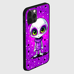 Чехол для iPhone 12 Pro Max Alien - purple color, цвет: 3D-черный — фото 2