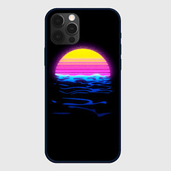 Чехол для iPhone 12 Pro Max Неоновый закат - гранж, цвет: 3D-черный