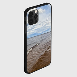 Чехол для iPhone 12 Pro Max Волны на Ладожском озере, цвет: 3D-черный — фото 2