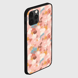Чехол для iPhone 12 Pro Max Разноцветные мазки, пятна в пастельных тонах, цвет: 3D-черный — фото 2