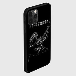 Чехол для iPhone 12 Pro Max Heavy metal metalhead, цвет: 3D-черный — фото 2