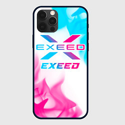 Чехол для iPhone 12 Pro Max Exeed neon gradient style, цвет: 3D-черный