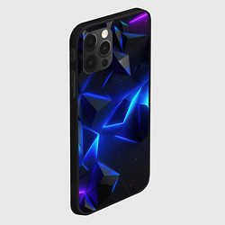 Чехол для iPhone 12 Pro Max Blue dark neon, цвет: 3D-черный — фото 2