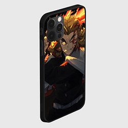 Чехол для iPhone 12 Pro Max Клинок рассекающий демонов Кёдзюро Рэнгоку, цвет: 3D-черный — фото 2