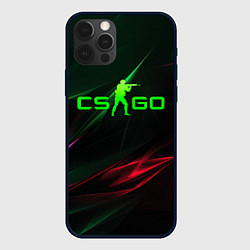 Чехол для iPhone 12 Pro Max CSGO green logo, цвет: 3D-черный