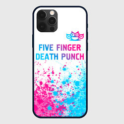 Чехол для iPhone 12 Pro Max Five Finger Death Punch neon gradient style: симво, цвет: 3D-черный