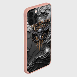 Чехол для iPhone 12 Pro Max Baldurs Gate 3 logo dark, цвет: 3D-светло-розовый — фото 2