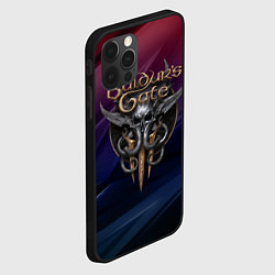 Чехол для iPhone 12 Pro Max Baldurs Gate 3 logo geometry, цвет: 3D-черный — фото 2