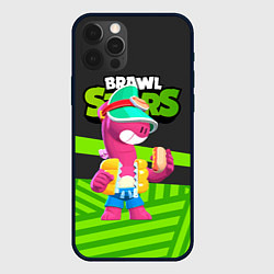 Чехол для iPhone 12 Pro Max Doug Brawl stars green black, цвет: 3D-черный