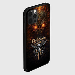 Чехол для iPhone 12 Pro Max Baldurs Gate 3 logo, цвет: 3D-черный — фото 2