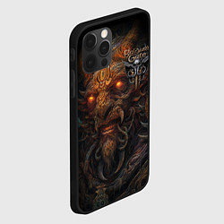 Чехол для iPhone 12 Pro Max Baldurs Gate 3 logo demon, цвет: 3D-черный — фото 2