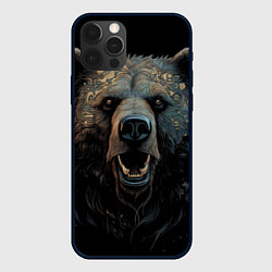 Чехол для iPhone 12 Pro Max Мощный медведь, цвет: 3D-черный