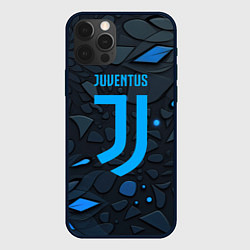 Чехол для iPhone 12 Pro Max Juventus blue logo, цвет: 3D-черный