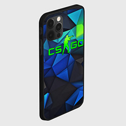 Чехол для iPhone 12 Pro Max CSGO blue abstract, цвет: 3D-черный — фото 2