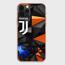 Чехол для iPhone 12 Pro Max Juventus orange black style, цвет: 3D-светло-розовый