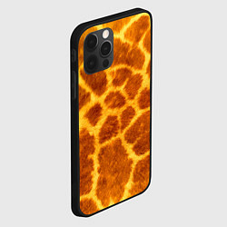 Чехол для iPhone 12 Pro Max Шкура жирафа - текстура, цвет: 3D-черный — фото 2