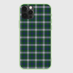 Чехол для iPhone 12 Pro Max Клетка зеленая, цвет: 3D-салатовый