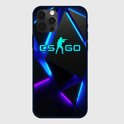 Чехол для iPhone 12 Pro Max CSGO neon geometry, цвет: 3D-черный