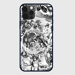 Чехол для iPhone 12 Pro Max Тату битвы ангелов и демонов, цвет: 3D-черный