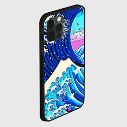 Чехол для iPhone 12 Pro Max Большая волна в Канагаве сакура, цвет: 3D-черный — фото 2