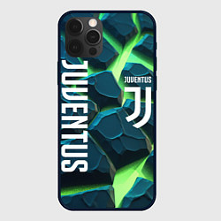 Чехол для iPhone 12 Pro Max Juventus green neon, цвет: 3D-черный