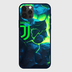 Чехол для iPhone 12 Pro Max Juventus green neon, цвет: 3D-черный