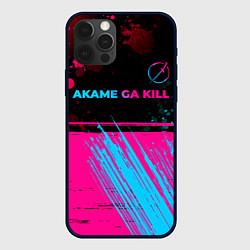 Чехол для iPhone 12 Pro Max Akame ga Kill - neon gradient: символ сверху, цвет: 3D-черный
