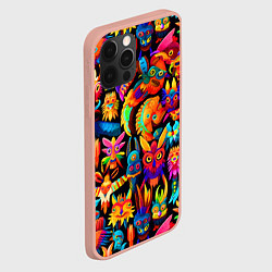Чехол для iPhone 12 Pro Max Мифические монстрики, цвет: 3D-светло-розовый — фото 2
