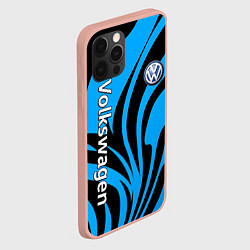 Чехол для iPhone 12 Pro Max Фольцваген - спокойный синий, цвет: 3D-светло-розовый — фото 2