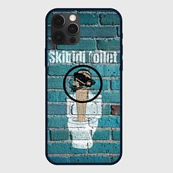 Чехол для iPhone 12 Pro Max Skibidi toilet Graffiti, цвет: 3D-черный