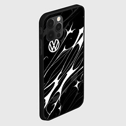 Чехол для iPhone 12 Pro Max Volkswagen - острые линии, цвет: 3D-черный — фото 2