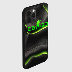 Чехол для iPhone 12 Pro Max CSGO green black logo, цвет: 3D-черный — фото 2