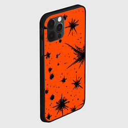Чехол для iPhone 12 Pro Max Огненный оранжевый абстракция, цвет: 3D-черный — фото 2
