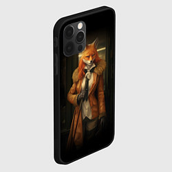 Чехол для iPhone 12 Pro Max Девушка лиса детектив, цвет: 3D-черный — фото 2