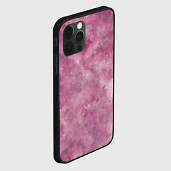 Чехол для iPhone 12 Pro Max Текстура камня родонита, цвет: 3D-черный — фото 2