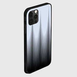 Чехол для iPhone 12 Pro Max Черный полосатый градиент, цвет: 3D-черный — фото 2