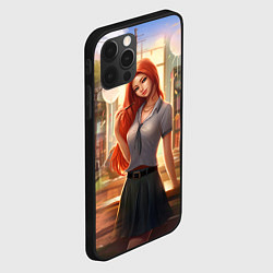 Чехол для iPhone 12 Pro Max Девушка лисица ученица, цвет: 3D-черный — фото 2