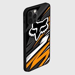 Чехол для iPhone 12 Pro Max Fox motocross racing - orange, цвет: 3D-черный — фото 2