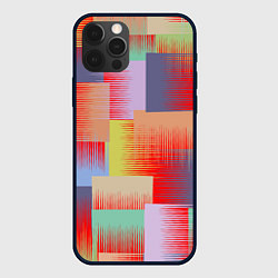 Чехол для iPhone 12 Pro Max Веселая разноцветная клетка, цвет: 3D-черный