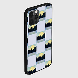 Чехол для iPhone 12 Pro Max Пейзаж горы и солнце, цвет: 3D-черный — фото 2