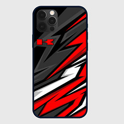 Чехол для iPhone 12 Pro Max Kawasaki - red uniform, цвет: 3D-черный