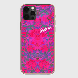 Чехол для iPhone 12 Pro Max Barbie - fashion pattern, цвет: 3D-светло-розовый