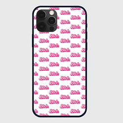 Чехол для iPhone 12 Pro Max Узор из слов Bitch, цвет: 3D-черный