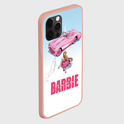 Чехол для iPhone 12 Pro Max Барби на дороге, цвет: 3D-светло-розовый — фото 2