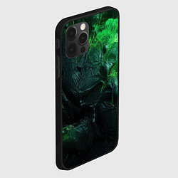 Чехол для iPhone 12 Pro Max Зеленая объемная текстура, цвет: 3D-черный — фото 2