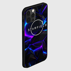 Чехол для iPhone 12 Pro Max Starfield game logo, цвет: 3D-черный — фото 2