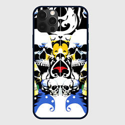 Чехол для iPhone 12 Pro Max Паттерн из черепов - поп-арт, цвет: 3D-черный