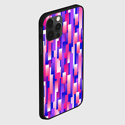 Чехол для iPhone 12 Pro Max Прямоугольники и полоски с градиентами, цвет: 3D-черный — фото 2